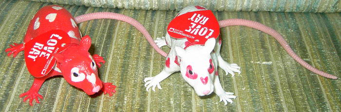 Choco Q collectible Japanese rat figures, Long haired rat figure & Field 